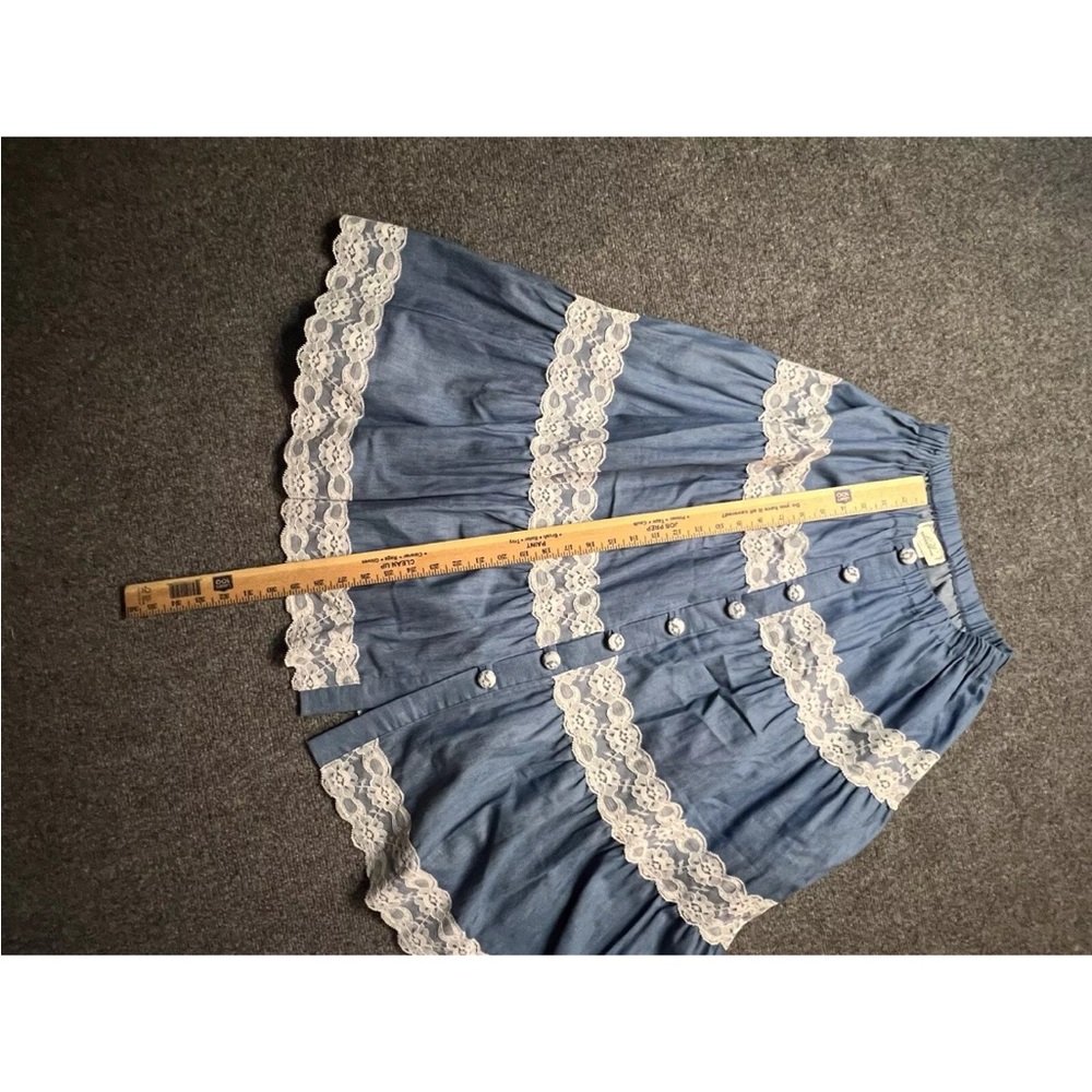 Romancing The West Skirt Large Xl Lace Cotton Ruffle Cottage-core Peasant - Picture 3 of 6